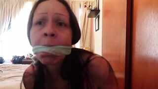 I Love Tying Myself up While in Lingerie and Heels, the Way the Gag in My Mouth and the Tape on My Skin Turns Me on so Hard!!!